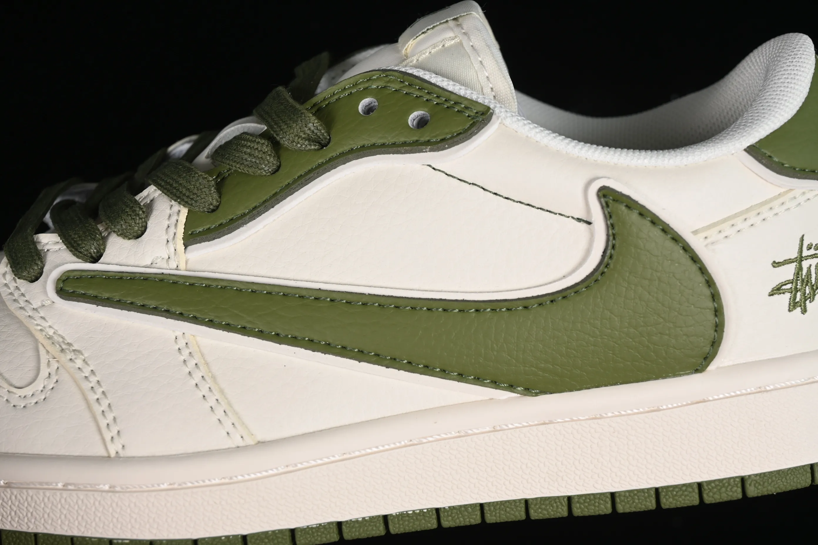 All Categories Air Jordan Jordan Series Basketball Shoes Air Jordan 1 Low High-end Customized Low-top Shoes Travis Scott x Fragment Design x Air Jordan 1 Low OG SP AJ1 Joe 1 Stussi Joint-Beige Army Green Low-top Cultural Casual Shoes DM6688-602